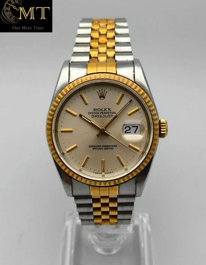 Rolex Datejust 36mm Two-Tone Champagne Dial Stick Markers Ref.16233