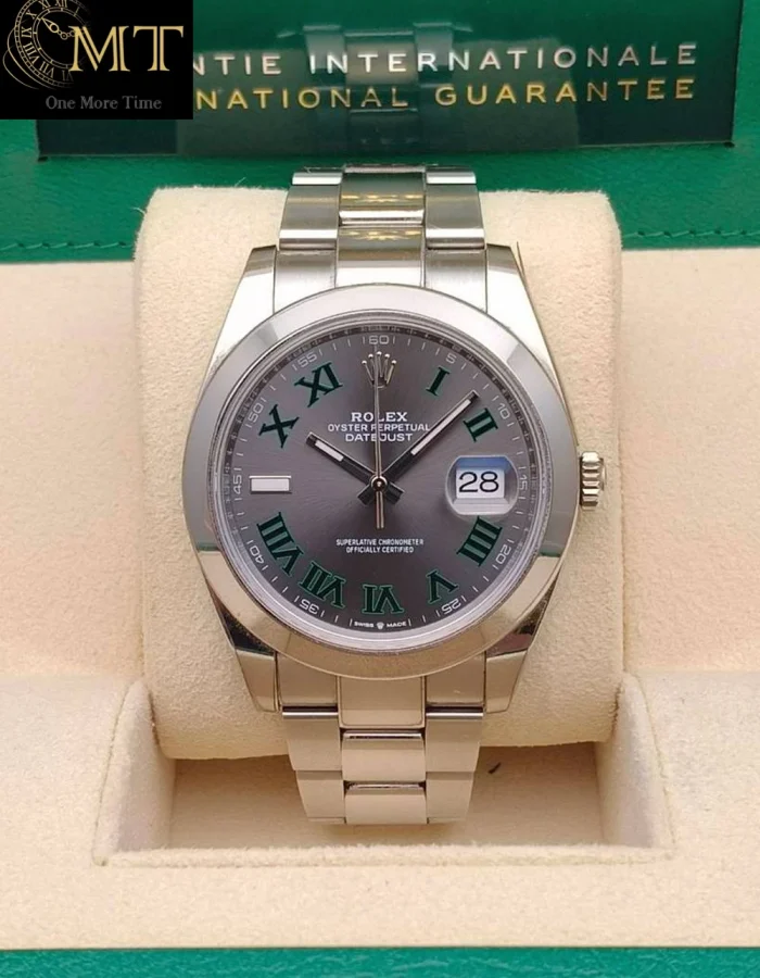Rolex Datejust 41mm Slate Grey Wimbledon Dial Oyster Bracelet Ref.126300