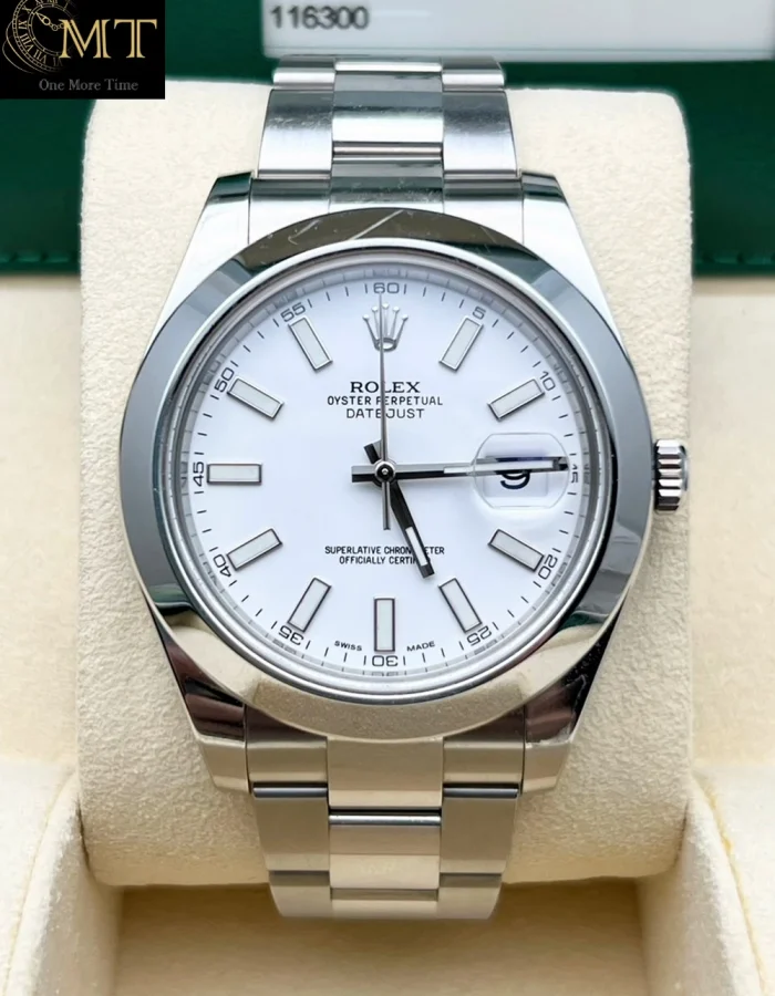 Rolex Datejust II 41mm Steel White Dial Smooth Bezel Ref.116300