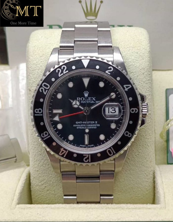 Rolex GMT-Master II 40mm Black Dial Black Bezel Ref.16710