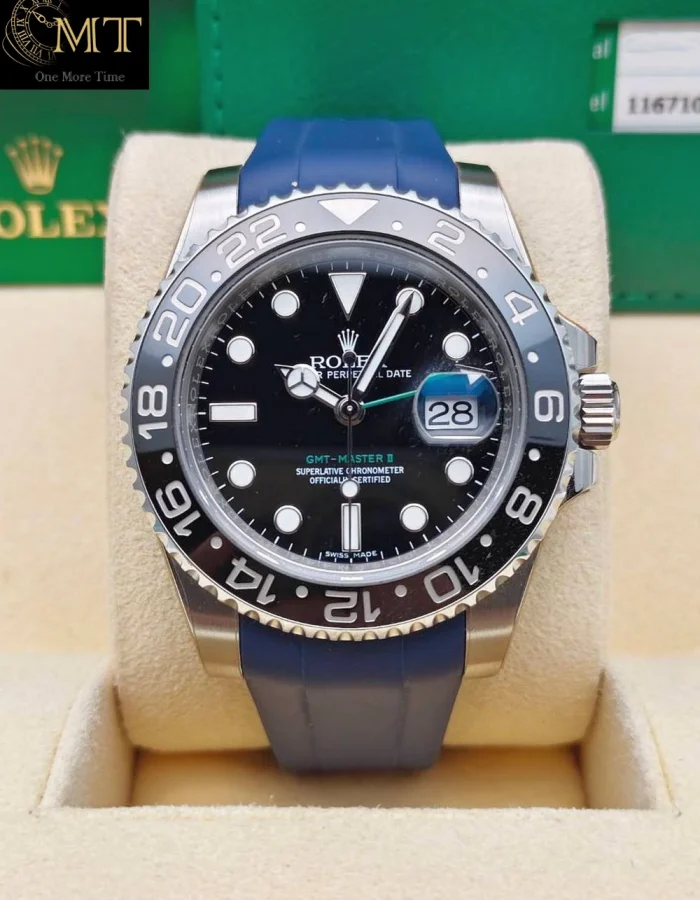Rolex GMT-Master II 40mm Steel Black Ceramic Bezel Black Dial Ref.116710LN