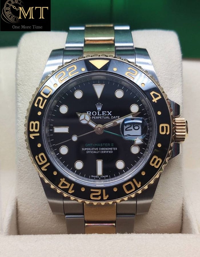 Rolex GMT-Master II Two Tone Black Dial Ref.116713LN
