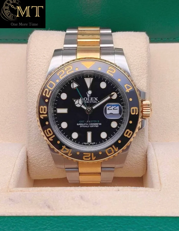 Rolex GMT-Master II Two Tone Black Dial Ref.116713LN