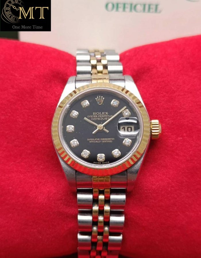 Rolex Lady-Datejust 26mm Black Diamond Dial Ref.79173