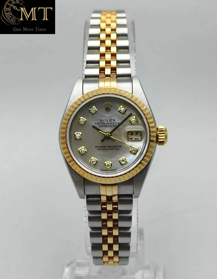 Rolex Lady-Datejust 26mm Gold & Steel MOP Diamond Dial Ref.79173