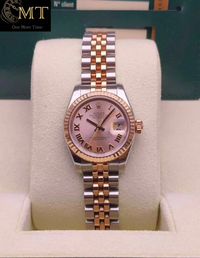 Rolex Lady-Datejust 26mm Jubilee Two-Tone Pink Roman Dial Ref.179171