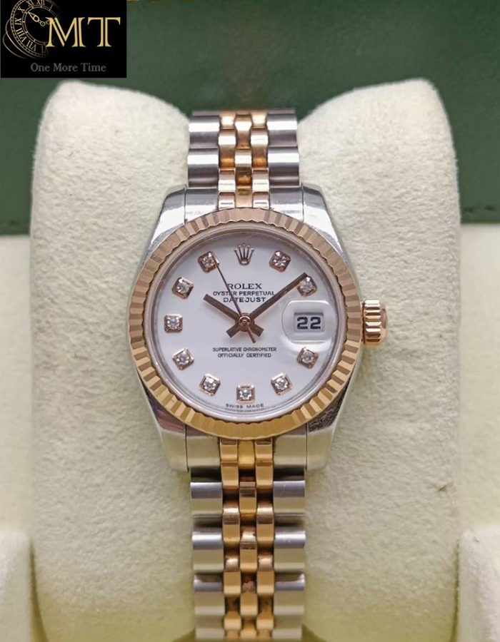 Rolex Lady-Datejust 26mm SS&Everose Gold White Diamond Dial Ref.179171