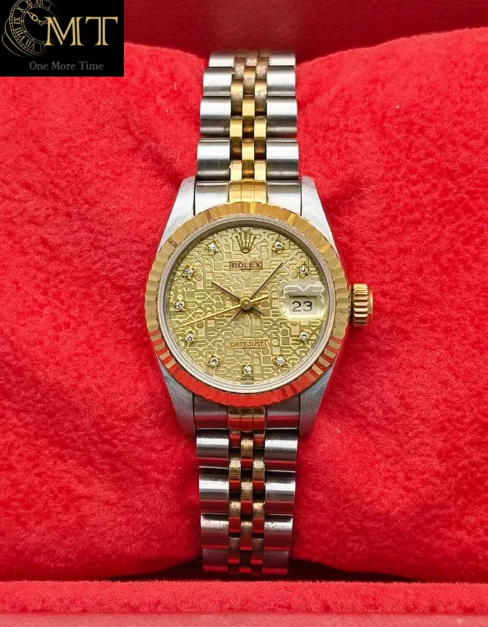 Rolex Lady-Datejust 26mm Steel & YG Champagne Computer Dial Jubilee Ref.69173