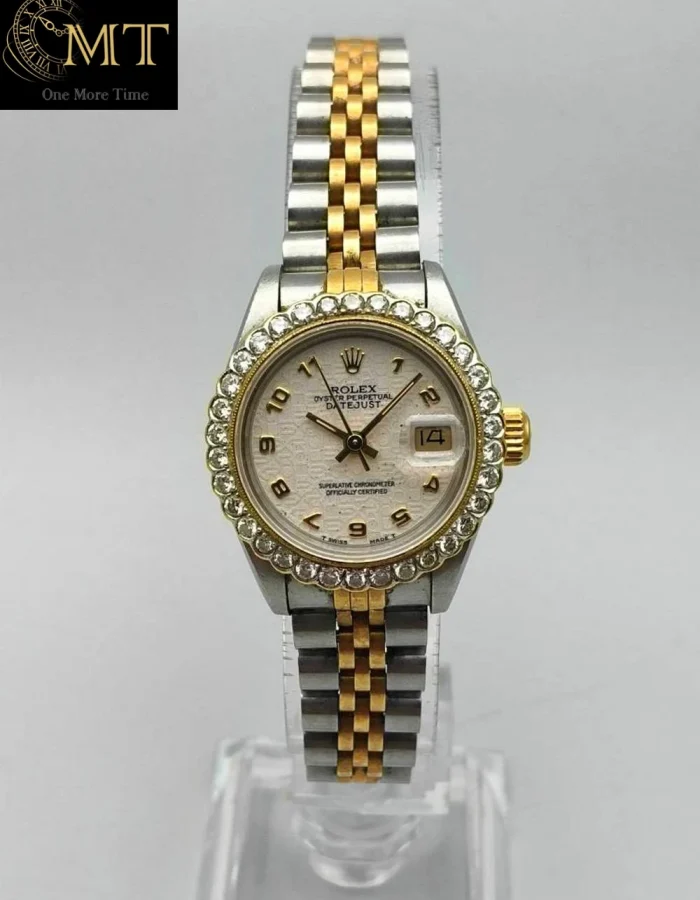 Rolex Lady-Datejust 26mm Two-Tone Cream Arabic Dial Ref.69173