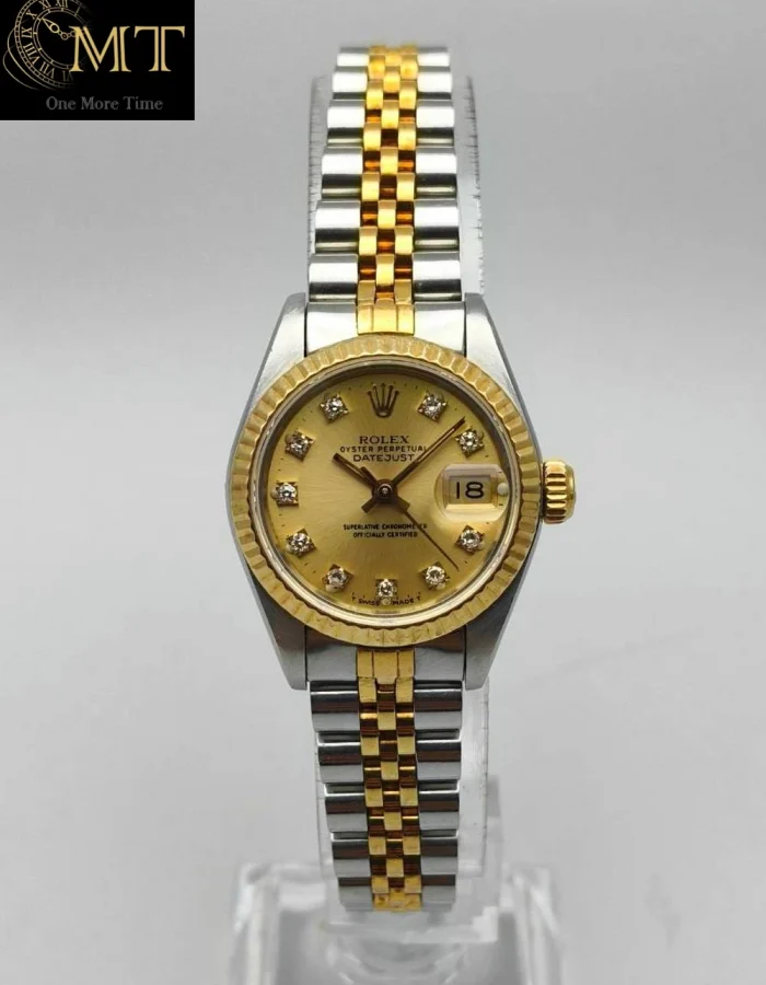 Rolex Lady-Datejust 26mm Two-Tone Gold Diamond Dial Ref.69173