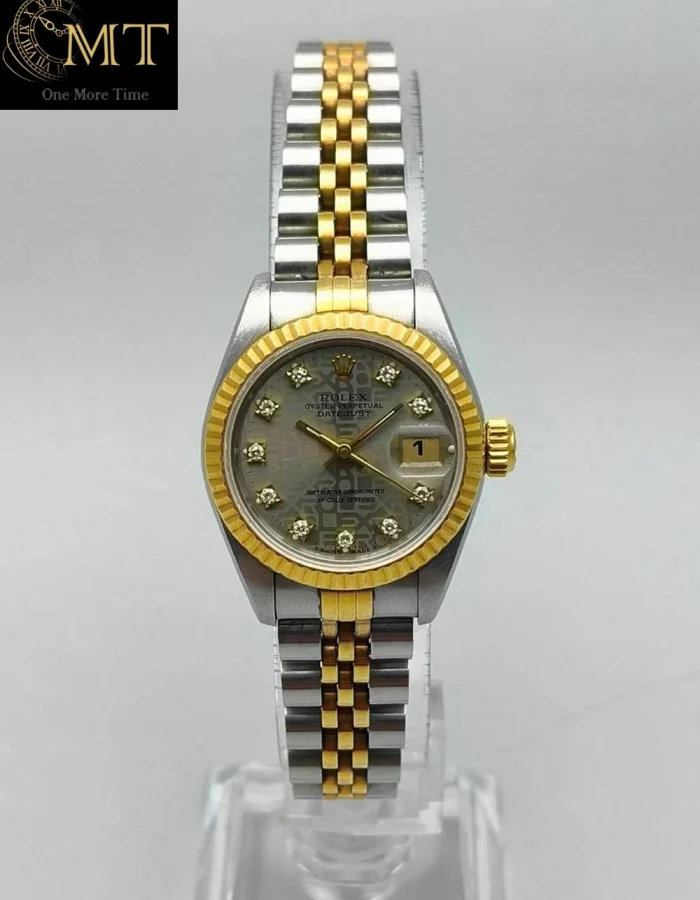 Rolex Lady-Datejust 26mm Two-Tone Grey Diamond Dial Ref.69173