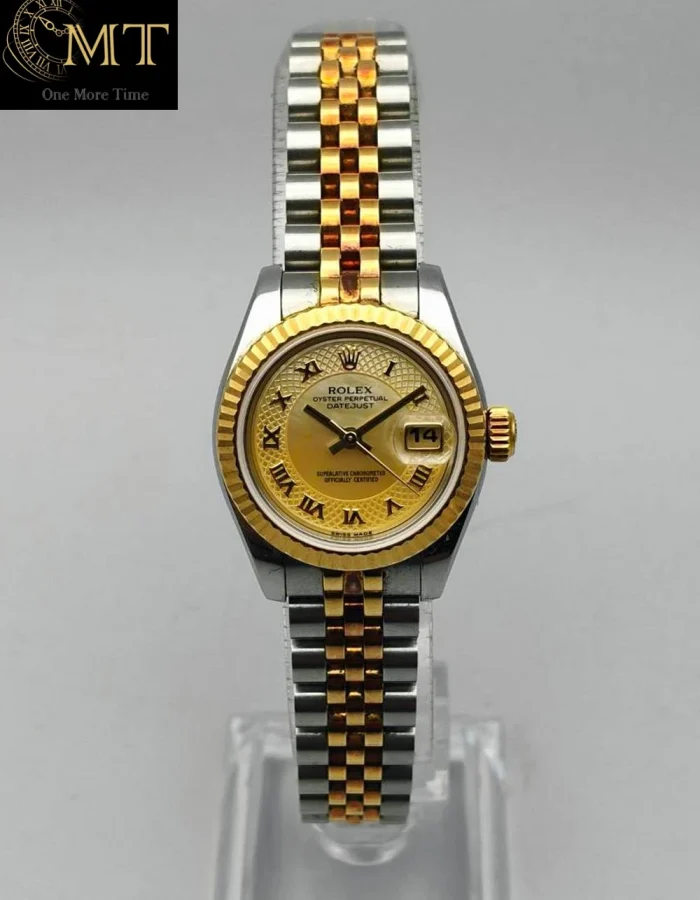 Rolex Lady-Datejust 26mm Two-Tone MOP Diamond Dial Ref.79173