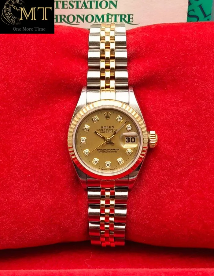 Rolex Lady-Datejust 26mm Yellow & Steel Champagne Diamond Dial Ref.69173