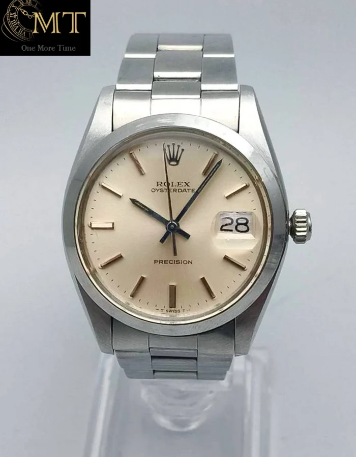 Rolex Oyster Date Precision 33mm Steel  Champagne Dial Ref.6694