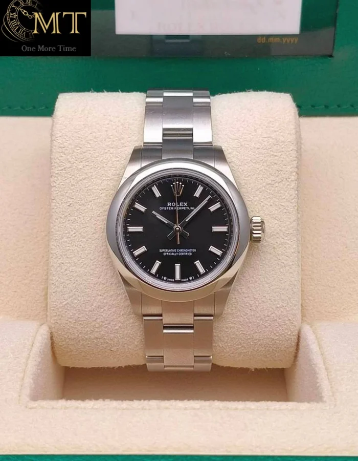 Rolex Oyster Perpetual 28mm Black Dial Women’s Watch Ref.276200