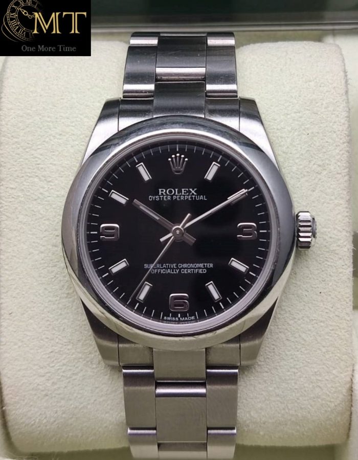 Rolex Oyster Perpetual 31mm Oystersteel Black Dial Ref.177200