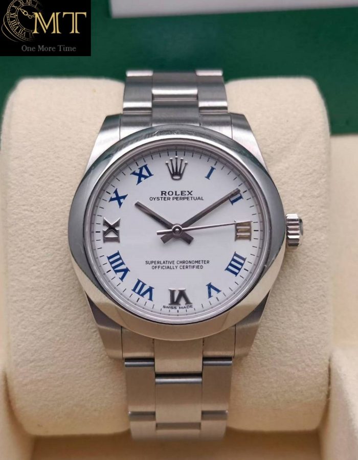 Rolex Oyster Perpetual 31mm White Dial Gold & Steel Watch Ref.177200