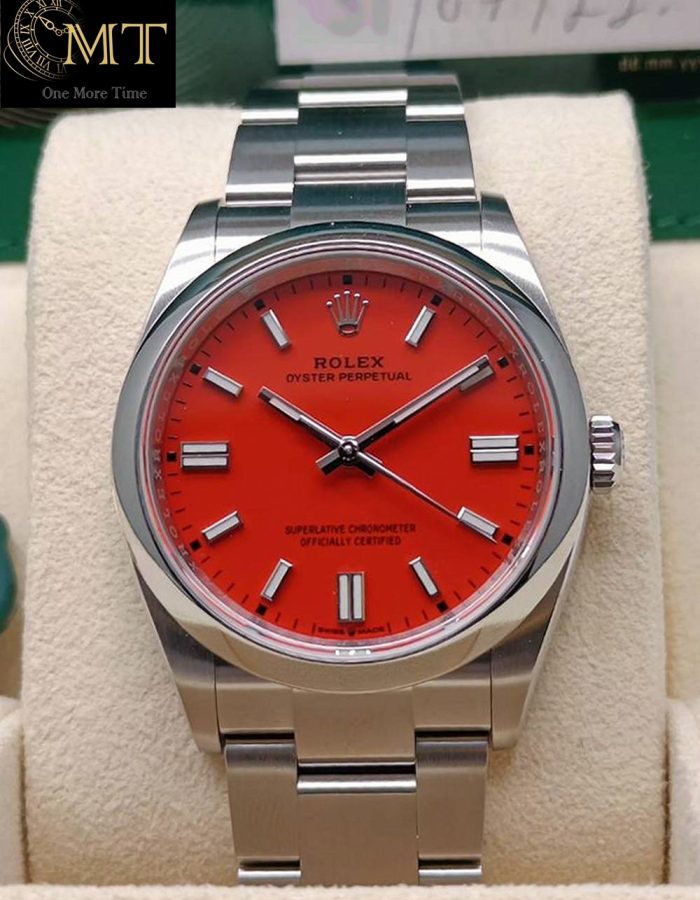 Rolex Oyster Perpetual 36mm Coral Red Unisex Watch Ref.126000