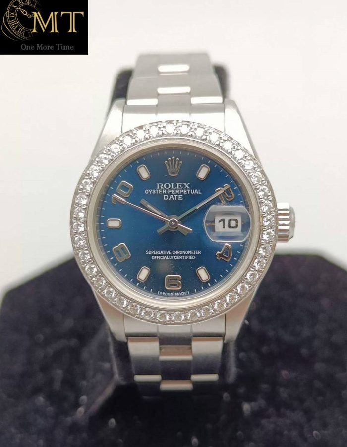 Rolex Oyster Perpetual Date 26mm Steel Blue Arabic Dial Ref.79240