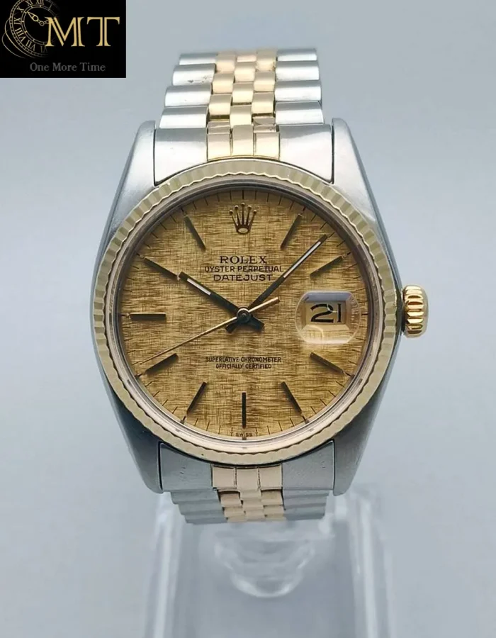 Rolex Oyster Perpetual Datejust  36mm Two Tone Linen Dial Ref.16013
