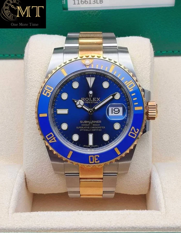 Rolex Submariner Date 40mm Steel-YG Blue Ceramic Bezel Ref.116613LB