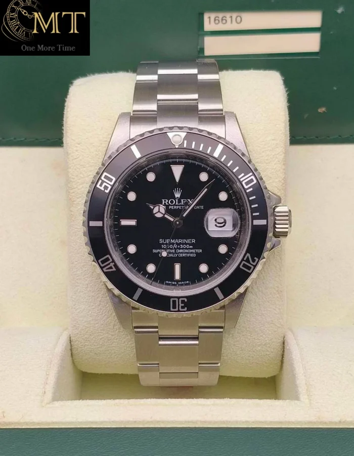 Rolex Submariner Date 4mm Black Bezel Black Dial Ref.16610