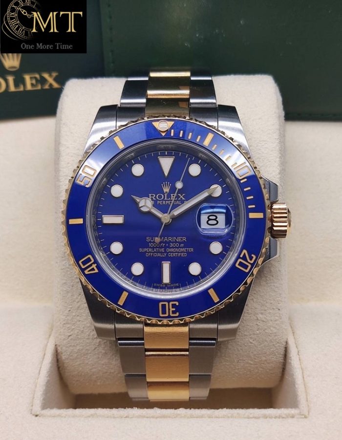 Rolex Submariner Date Two Tone Diamond Index Blue Dial Ref.116613LB