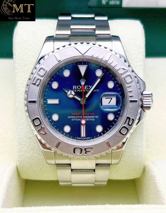 Rolex Yacht-Master 40mm Rolesium Blue Dial Platinum Bezel Ref.116622