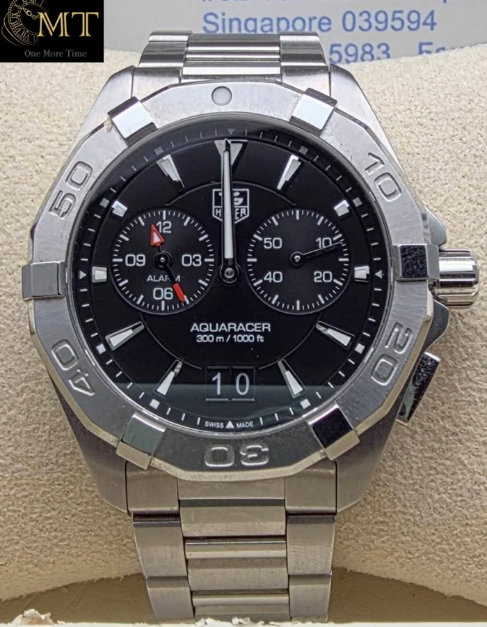 TAG Heuer Aquaracer 300M Alarm Steel Black Dial Ref.WAY111Z.BA0910