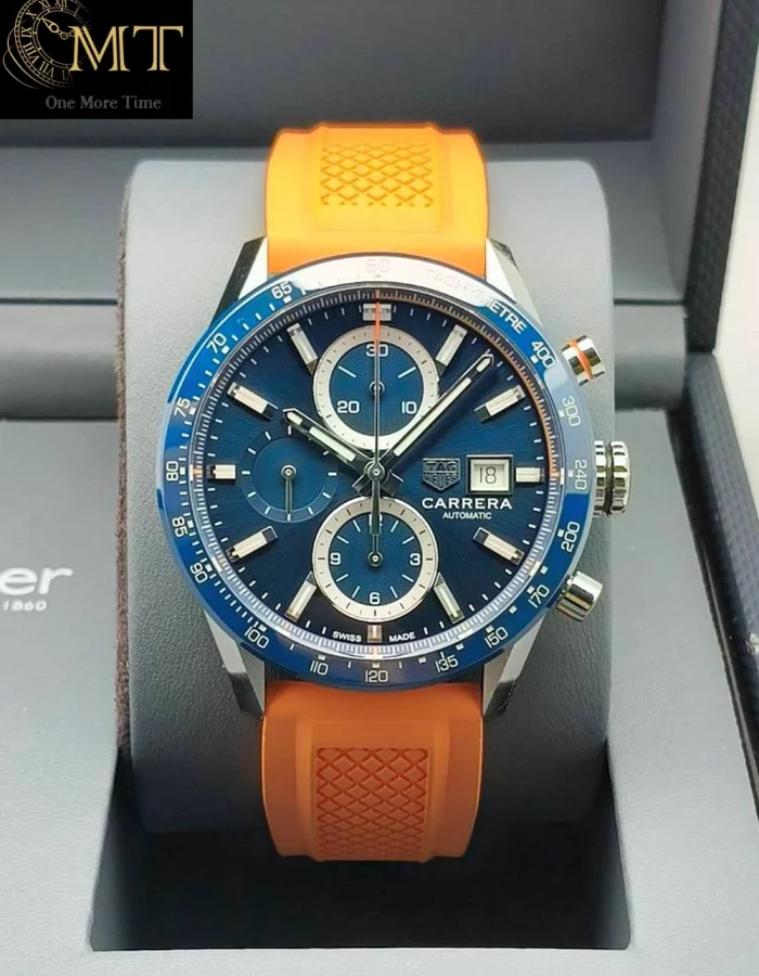 TAG Heuer Carrera 41mm Blue Dial Blue Ceramic Bezel Ref.CBM2112.FC6455