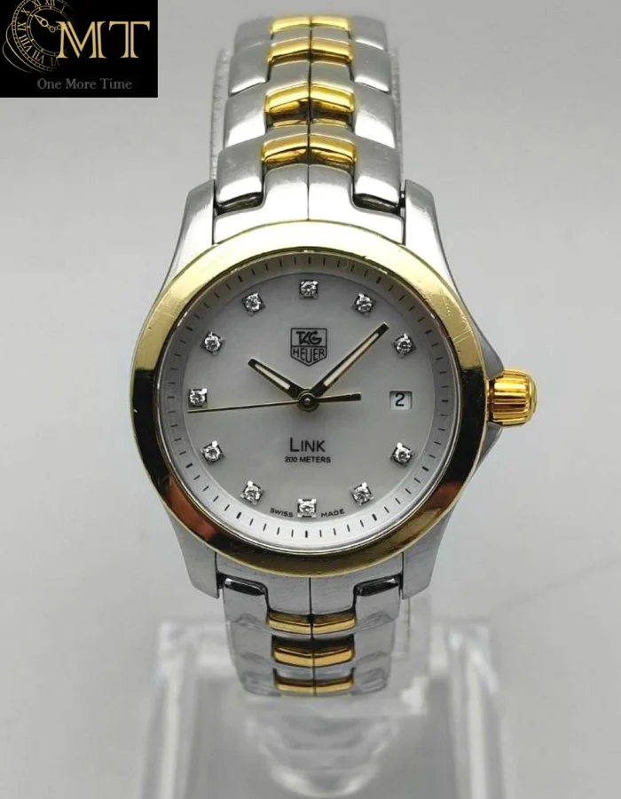 Tag Heuer Link Quartz 27mm Two-tone MOP Diamond Dial Ref.WJF1353.BB0581