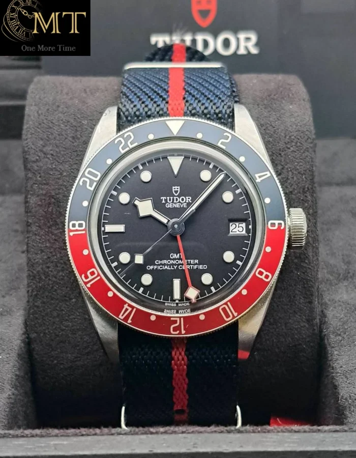 Tudor Black Bay GMT Black Dial Fabric Strap Ref.M79830RB-0003